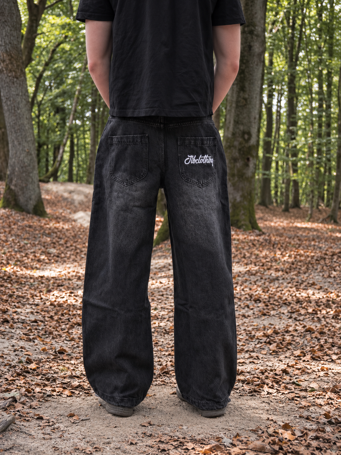 WASHED BLACK BAGGY MTB JEANS