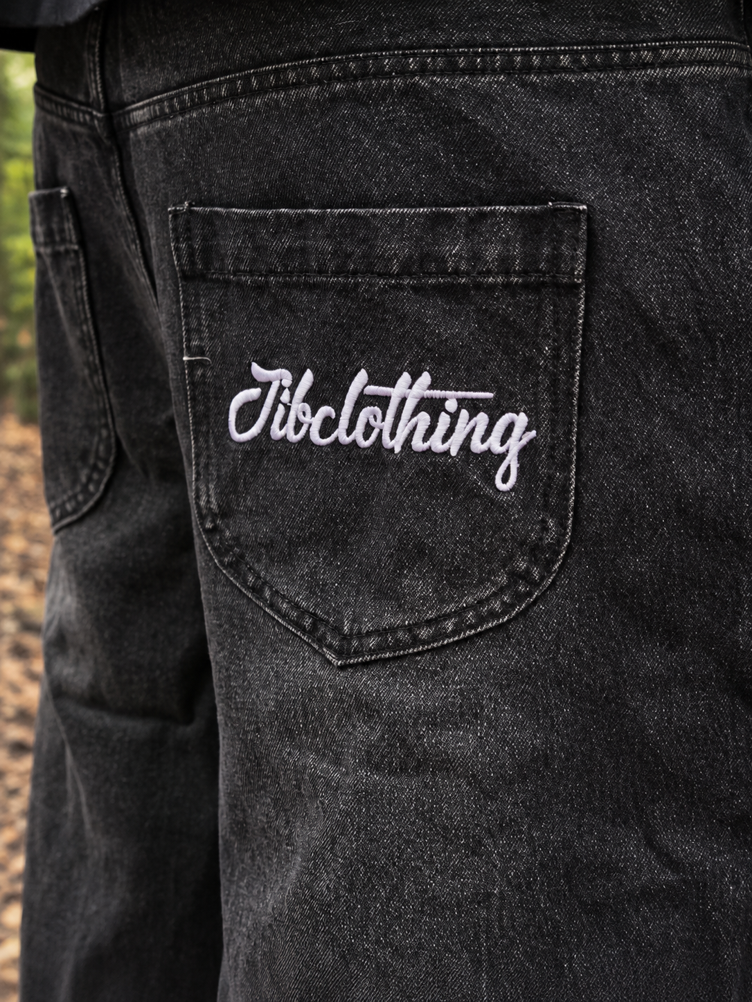 WASHED BLACK BAGGY MTB JEANS