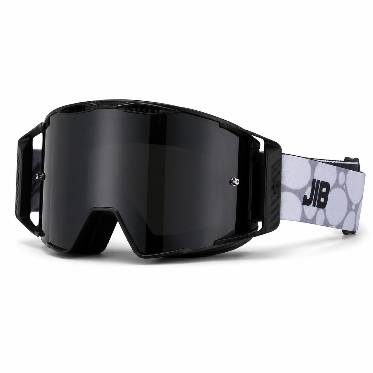 JIB MTB Goggle with black lens and custom strap