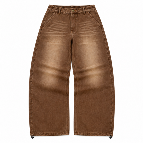 JIB Brown Baggy MTB Jeans – Produktfoto 1